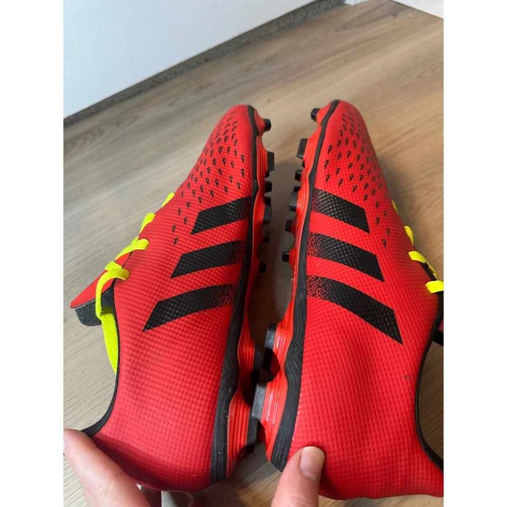 Adidas Predator Freak .4 FxG Soccer Cleats Red Black Yellow Mens 13.5 FY0625
